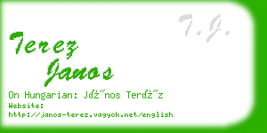 terez janos business card